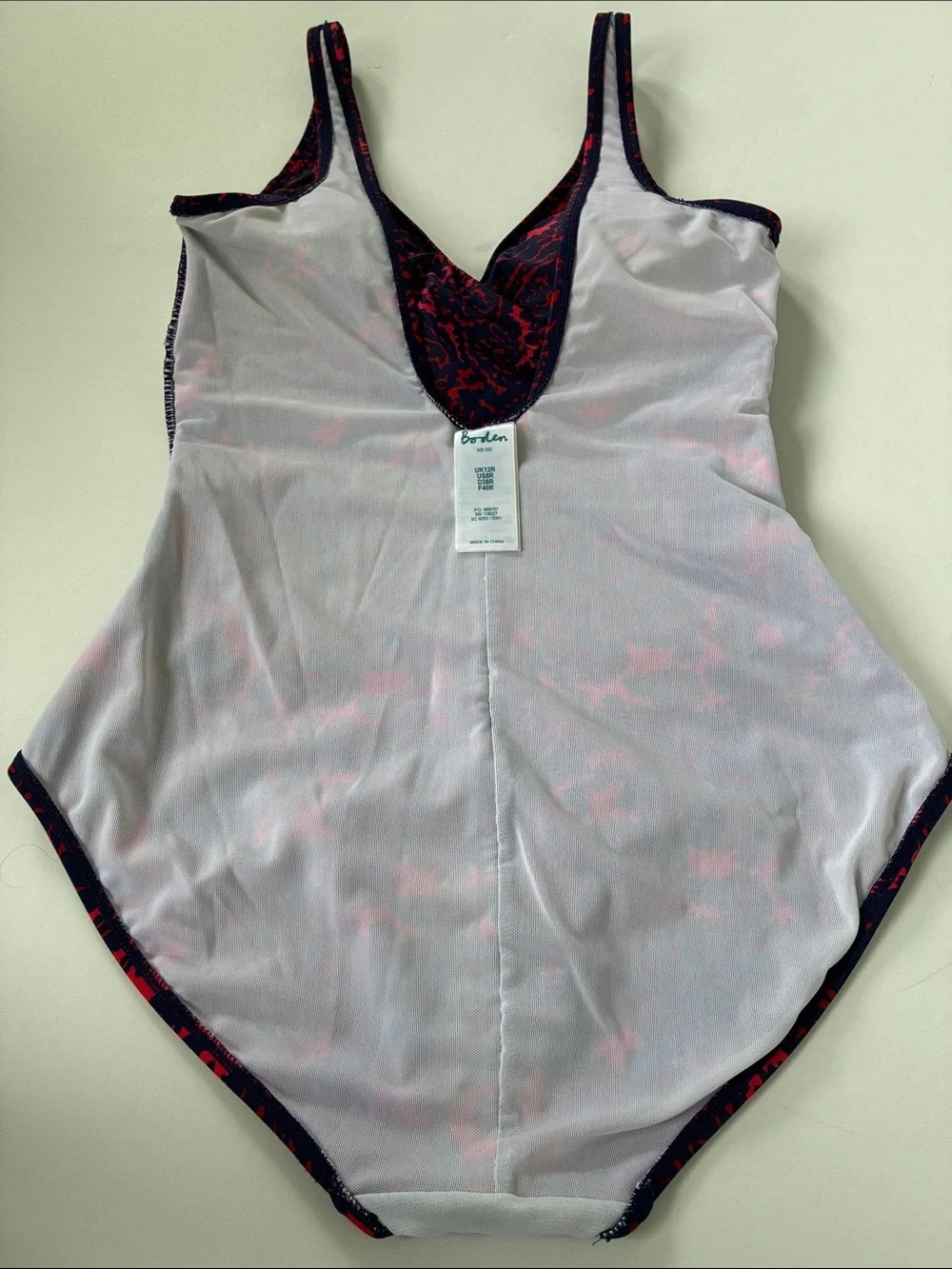 Boden Paisley One-Piece Swimsuit with V-Neck 8R